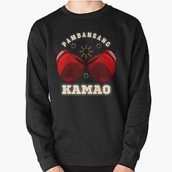 Pambansang Kamao Boxing Manny Pacquiao vs Errol Spence Gold Pullover Sweatshirt