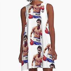 Boxing Fight Manny Pacquiao A Line Dress