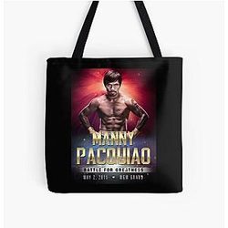 Manny Pacquiao Battle Over Print Tote Bag