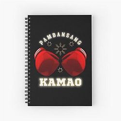 Pambansang Kamao Boxing vs Errol Spence Manny Pacquiao Gold Spiral Notebook