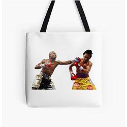Floyd Mayweather Manny Pacquiao MayPac Boxing Over Print Tote Bag