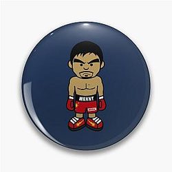 Angry Manny Pacquiao Cartoon by AiReal Apparel Pin