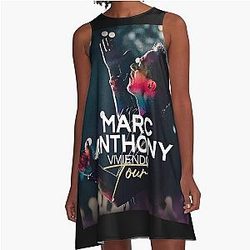 Marc Anthony Viviendo Tour 2023 A Line Dress