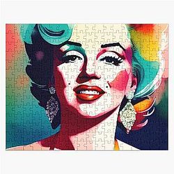 Marilyn Monroe Art: Watercolor Puzzle