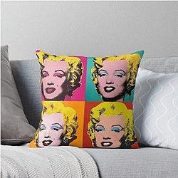 Marilyn Monroe - Andy Warhol Pop Art Throw Pillow