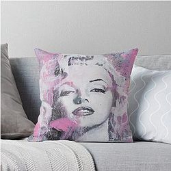 Marilyn Monroe Pink Throw Pillow