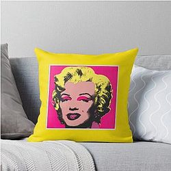 Marilyn Monroe by Andy Warhol Throw Pillow