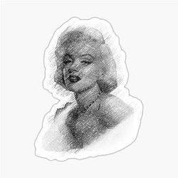 Vintage Marilyn Monroe Elegant Portrait Art Sticker