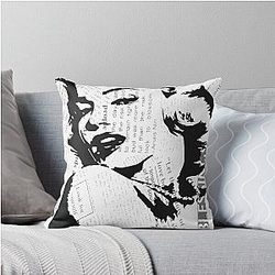 Marilyn Monroe Typography Throw Pillow
