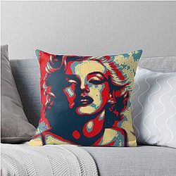 Barack Obama Marilyn Monroe Portrait Throw Pillow