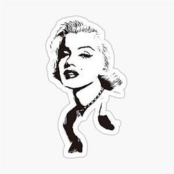 Marilyn Monroe Black and White Sticker