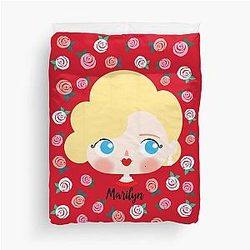 Marilyn Monroe Roses Duvet Cover