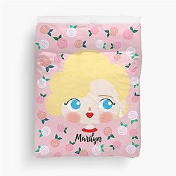 Marilyn Monroe Roses Duvet Cover