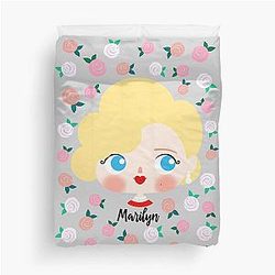 Marilyn Monroe Roses Duvet Cover