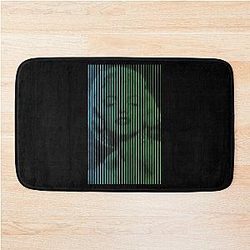 Marilyn Monroe - Halftone Pop Culture Art Blue Green Bath Mat