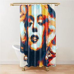 Marilyn Monroe Retro Painting Wall Art Home Decor Reusable Facemask Design Shower Curtain