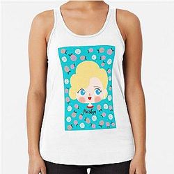 Marilyn Monroe Roses D12 Racerback Tank Top