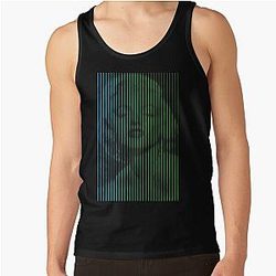 Marilyn Monroe - Halftone Pop Art - Blue Tank Top
