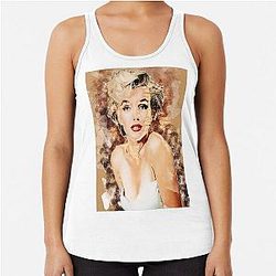 Marilyn Monroe Abstract Color Art Racerback Tank Top
