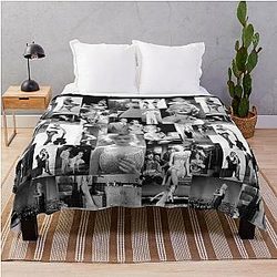 Marilyn Monroe Collage Throw Blanket by Kissa Gwendolyn