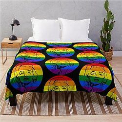 Marilyn Monroe LGBT Stencil Throw Blanket