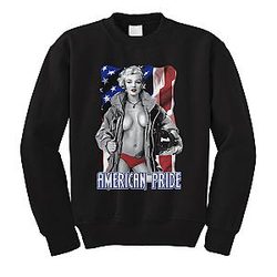 American Sexy Marilyn Monroe Firefighter Crewneck Sweatshirt