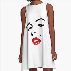 Marilyn Monroe was an American actress, model, and singer. 
Marilyn Monroe Death A-Line Dress