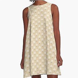 Marilyn Monroe Beige A-Line Dress