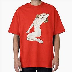 Pin Up Marilyn Monroe Red Hot Oversized T-Shirt