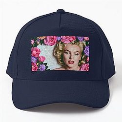 Marilyn Monroe floral artwork Baseball Cap No.8