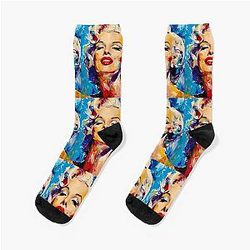 Artist James Carter Marilyn Monroe Artwork Socks