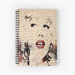 Marilyn Monroe Abstract Color Spiral Notebook