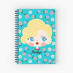 Marilyn Monroe Roses D12 Spiral Notebook