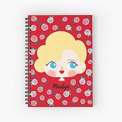 Marilyn Monroe Roses Spiral Notebook