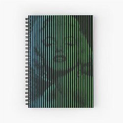 Marilyn Monroe Halftone Pop Culture Art Blue Spiral Notebook
