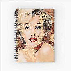 Marilyn Monroe Abstract Art Spiral Notebook