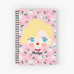 Marilyn Monroe Roses Spiral Notebook