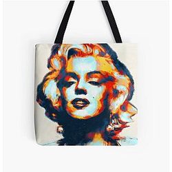 Marilyn Monroe Retro Painting Wall Art Home Decor Reusable Facemask Design All Over Print Tote Bag