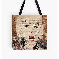 Marilyn Monroe Abstract Color Print Tote Bag