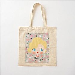 Marilyn Monroe Roses Cotton Tote Bag
