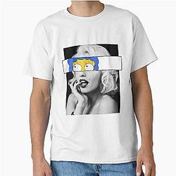 Marilyn Monroe with Marge Simpson's Eyes Classic T-Shirt