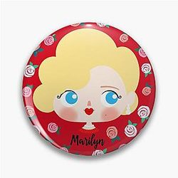 Marilyn Monroe Roses D14 Pin