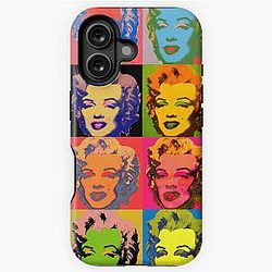 Marilyn Monroe Diptych based on Andy Warhol A grid of portraits of Marilyn Monroe showcasing pop art style iPhone Tough Case