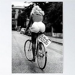 Marilyn Monroe Riding a Bicycle Poster