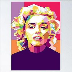Marilyn Monroe in Pop Art Portrait Style by Limada Poster