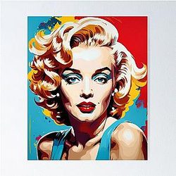 Pop Art Marilyn Monroe Iconic Portrait Poster