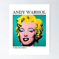 Andy Warhol Marilyn Monroe Turquoise Poster