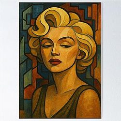 Marilyn Monroe Cubist Portrait Poster