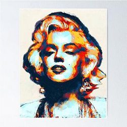 Marilyn Monroe Retro Painting Wall Art Home Decor Reusable Facemask Design Poster