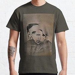 Marilyn Manson Fine Art Portrait - Dark - Gothic - Marilyn Manson Classic T-Shirt RB2709